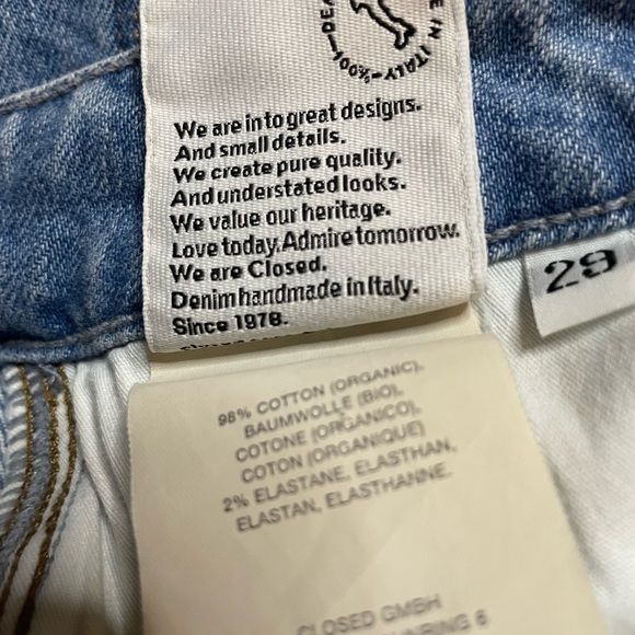 Closed Relaxed Fit Straight Leg High Rise Medium Blue Denim Jeans Womens Size 29 - Picture 11 of 14